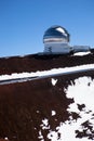 Observatory domes at the peak of Mauna Kea volcano