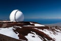 Observatory domes at the peak of Mauna Kea volcano