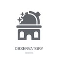 Observatory icon. Trendy Observatory logo concept on white background from Science collection