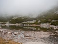 Observatory at Lake Skalnate pleso in the High Tatras in Slovakia Royalty Free Stock Photo