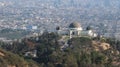 Los Angeles city observatory view Hollywood hills