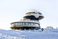 Observatory meteorological on Sniezka mountain in Polish mountains Karkonosze,winter time. Royalty Free Stock Photo