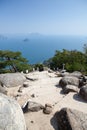 An observatory near Shishiiwa Station. It is great viewpoint area of the Setouchi dotted islands. The Itsukushima Miyajima islan