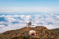 Observatory over the clouds Royalty Free Stock Photo