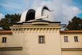 Observatory on Petrishin Hill in Prague in the Czech Republic. Exploring the cosmos and the universe with a telescope.