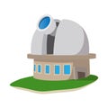 Observatory station cartoon icon Royalty Free Stock Photo