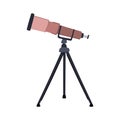 observatory telescope cartoon vector illustration