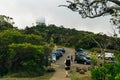 Observatory - the view on the dome, green hill covered with jungle trees Kauai, Hawaii - sep 2022 Royalty Free Stock Photo