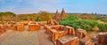 Panorama of Somingyi monastery ruins, Bagan, Myanmar Royalty Free Stock Photo