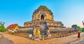 Panoramic view of  Wat Chedi Luang, Chiang Mai, Thailand Royalty Free Stock Photo