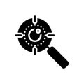 Black solid icon for Observer, spyglass and discovery