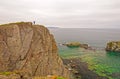 Observer on a Rocky Ocean Coast Royalty Free Stock Photo