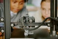 Observing 3D Printing Process in Classroom Setting Royalty Free Stock Photo