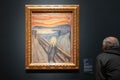 Observing the famous Edvard Munch composition The Scream Royalty Free Stock Photo