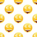 Obsessed by money emoticon pattern