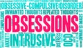 Obsessions Word Cloud Royalty Free Stock Photo