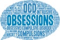 Obsessions Word Cloud Royalty Free Stock Photo