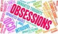 Obsessions Word Cloud Royalty Free Stock Photo