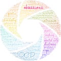 Obsessions Word Cloud Royalty Free Stock Photo