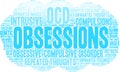 Obsessions Word Cloud Royalty Free Stock Photo