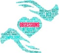 Obsessions Word Cloud Royalty Free Stock Photo