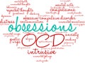 Obsessions Word Cloud Royalty Free Stock Photo