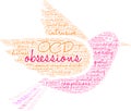 Obsessions Word Cloud Royalty Free Stock Photo