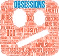 Obsessions Word Cloud Royalty Free Stock Photo