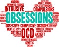 Obsessions Word Cloud Royalty Free Stock Photo