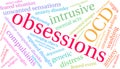Obsessions Word Cloud Royalty Free Stock Photo