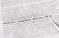 Obsessive compulsive disorder or OCD. education or healthcare concept / selective focus. Royalty Free Stock Photo