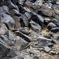 Obsidian boulders Royalty Free Stock Photo