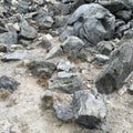 Obsidian Boulders Royalty Free Stock Photo