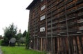 Obsolete and abandoned industrial timber warehouse