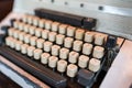 Obsolete classic typewriter with Thai keyboard Royalty Free Stock Photo