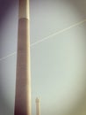 Obsolete factory chimney or flue