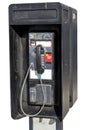 Obsolete payphone booth Royalty Free Stock Photo