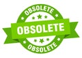 obsolete round ribbon isolated label. obsolete sign.