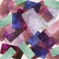 obsolete stamped colorful silk scarf design