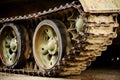 Obsolete tank tracks Royalty Free Stock Photo