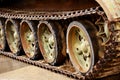 Obsolete tank tracks Royalty Free Stock Photo