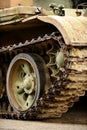 Obsolete tank tracks Royalty Free Stock Photo