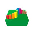 Obstacle course playground cartoon icon