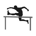 obstacle course running sport icon vector