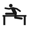 obstacle course running sport icon vector