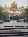 Obstacle on Rajadamnern road - Thailand conflict