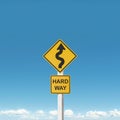 Obstacles and striving in hard way for success Royalty Free Stock Photo