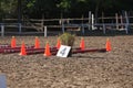 Obstacles and buoys in the sand