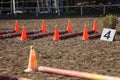 Obstacles and buoys in the sand