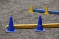 Obstacles and buoys in the sand